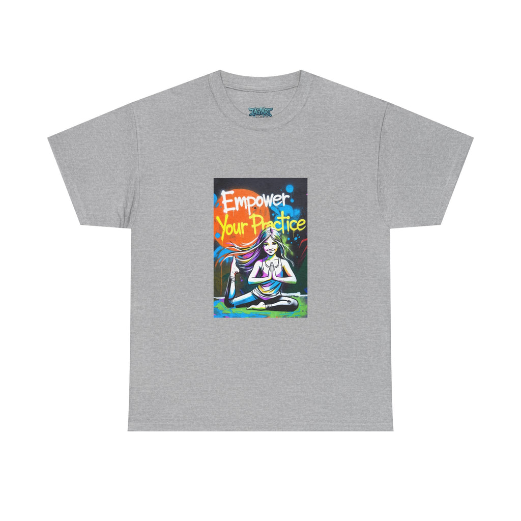 Empower Your Practice yoga pose illustration T-Shirt | meditation graphic tee