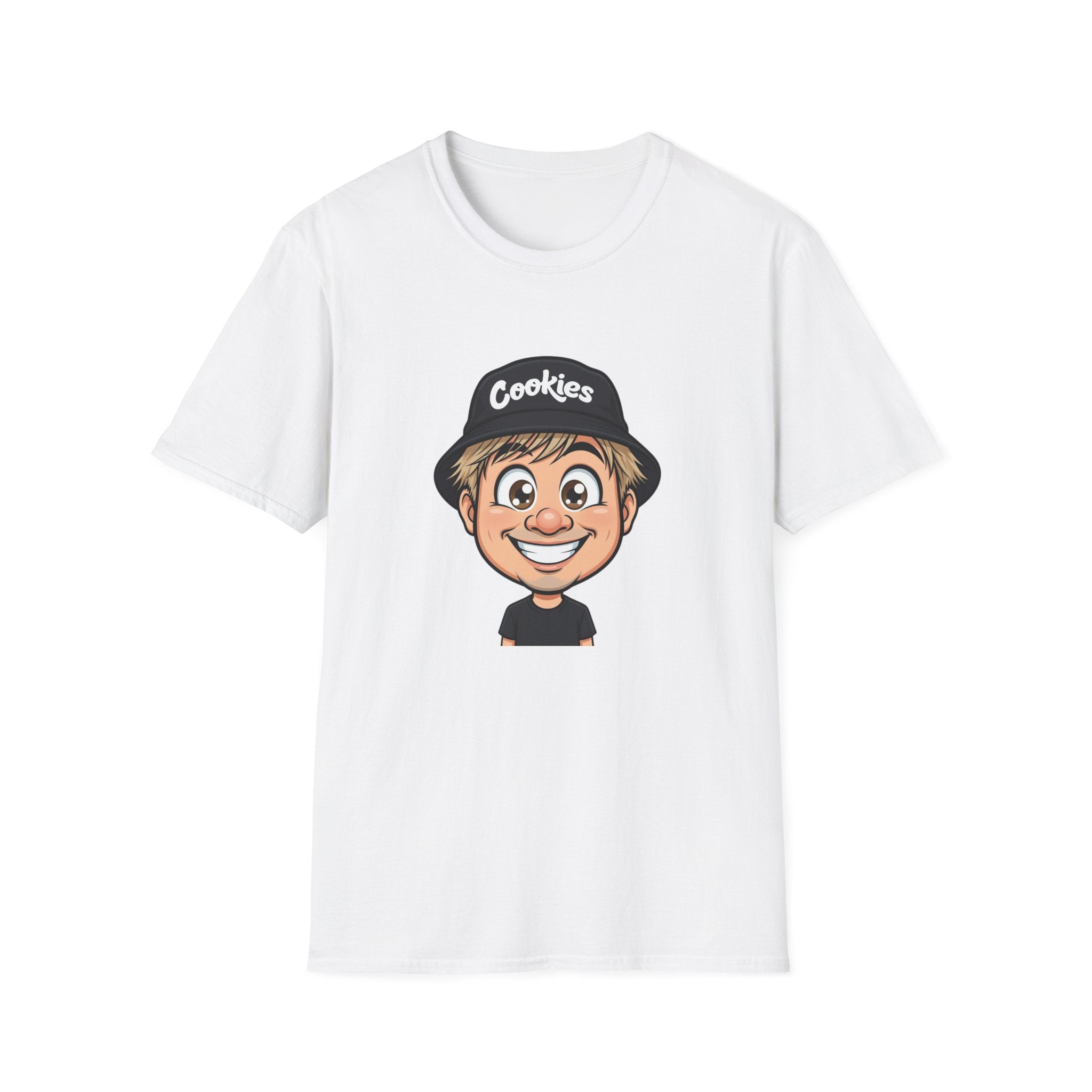 Cookies Brand Cartoon Boy T-Shirt — Smiling Kid Logo Tee