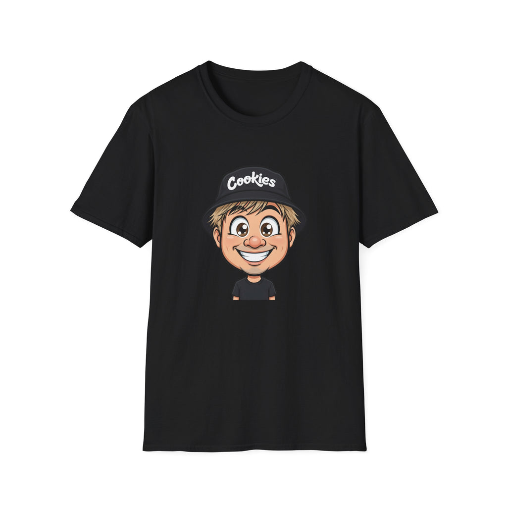 Cookies Brand Cartoon Boy T-Shirt — Smiling Kid Logo Tee