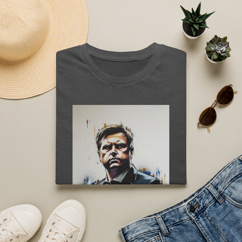Portrait Artsy JD T-Shirt — Stylized Gentleman's Painted Face Graphic Tee