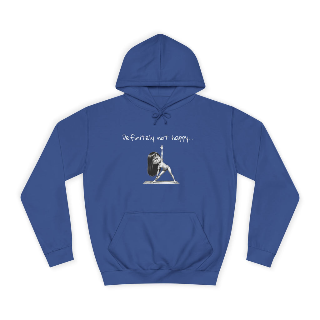 College Hoodie with Minimal Sketch Girl Design – 'She’s Not Crying' Campus Pullover