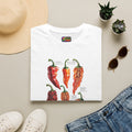 Chili Pepper Varieties T-Shirt – Vintage Botanical Hot Pepper Chart Tee