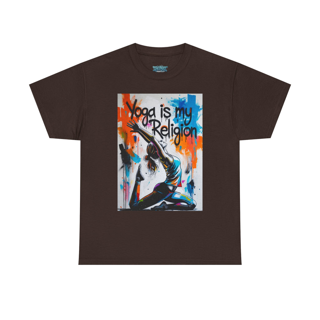 Yoga Is My Religion T-Shirt | Yoga Pose Graphic Tee, Meditation Apparel