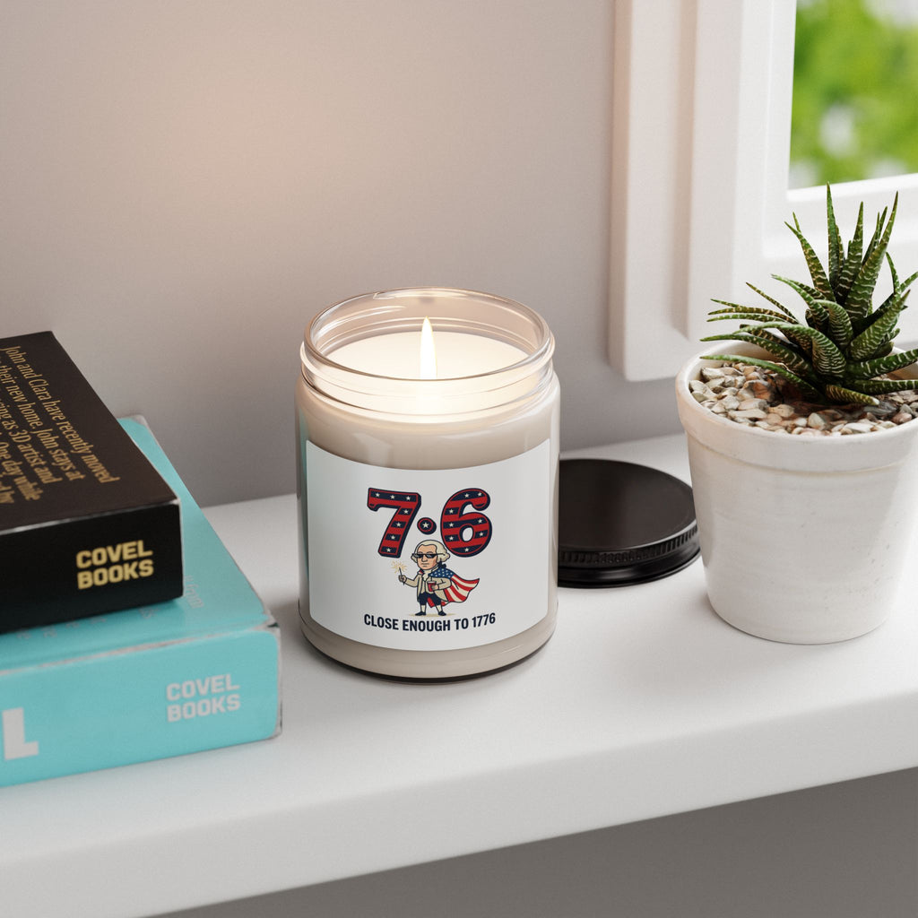 7·6 Close Enough to 1776 Soy Candle, patriotic vintage meme | 9oz