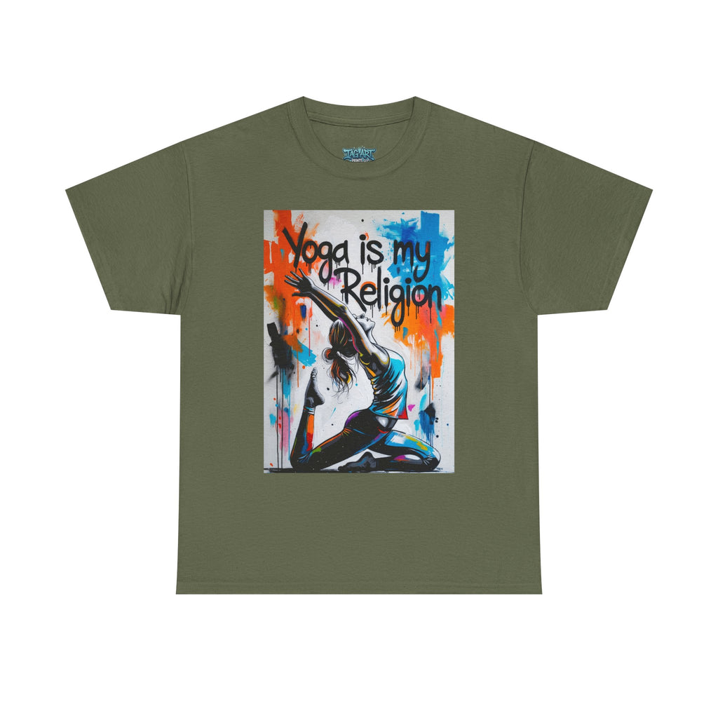 Yoga Is My Religion T-Shirt | Yoga Pose Graphic Tee, Meditation Apparel