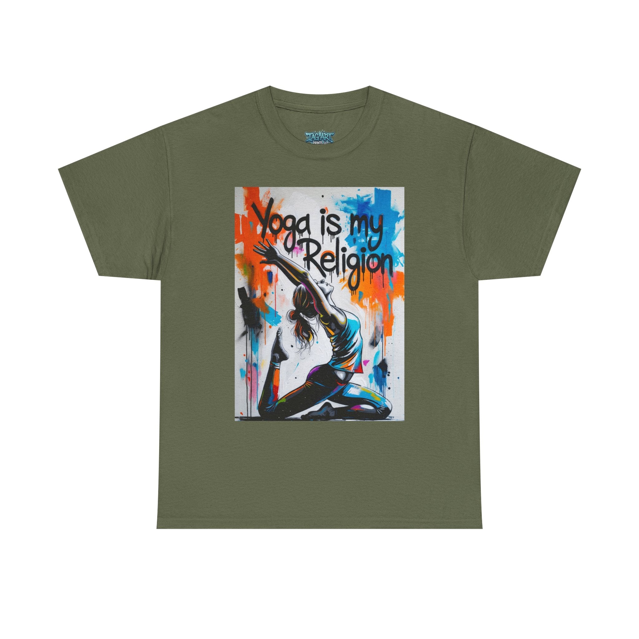 Yoga Is My Religion T-Shirt | Yoga Pose Graphic Tee, Meditation Apparel