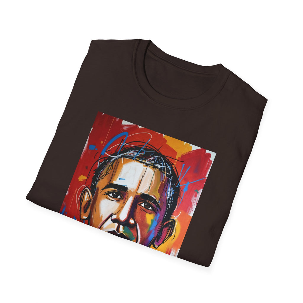 Colorful Portrait Tee — Vibrant Abstract Political Leader Art