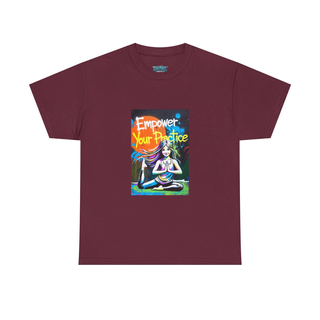 Empower Your Practice yoga pose illustration T-Shirt | meditation graphic tee
