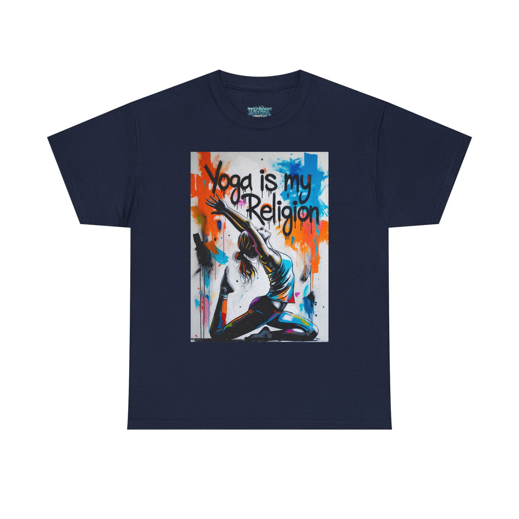 Yoga Is My Religion T-Shirt | Yoga Pose Graphic Tee, Meditation Apparel