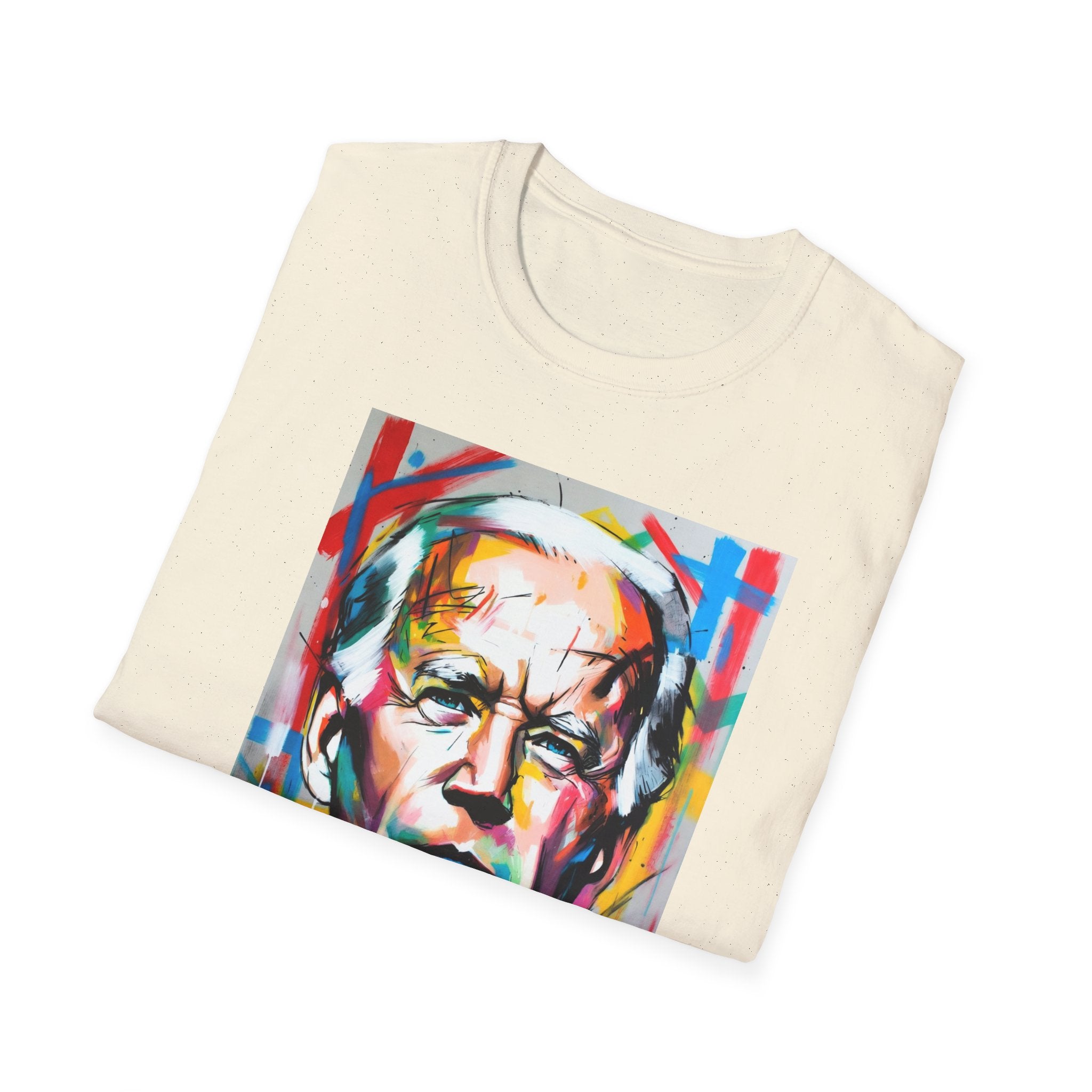 Artsy Biden Portrait T‑Shirt — Colorful Pop Art President Tee