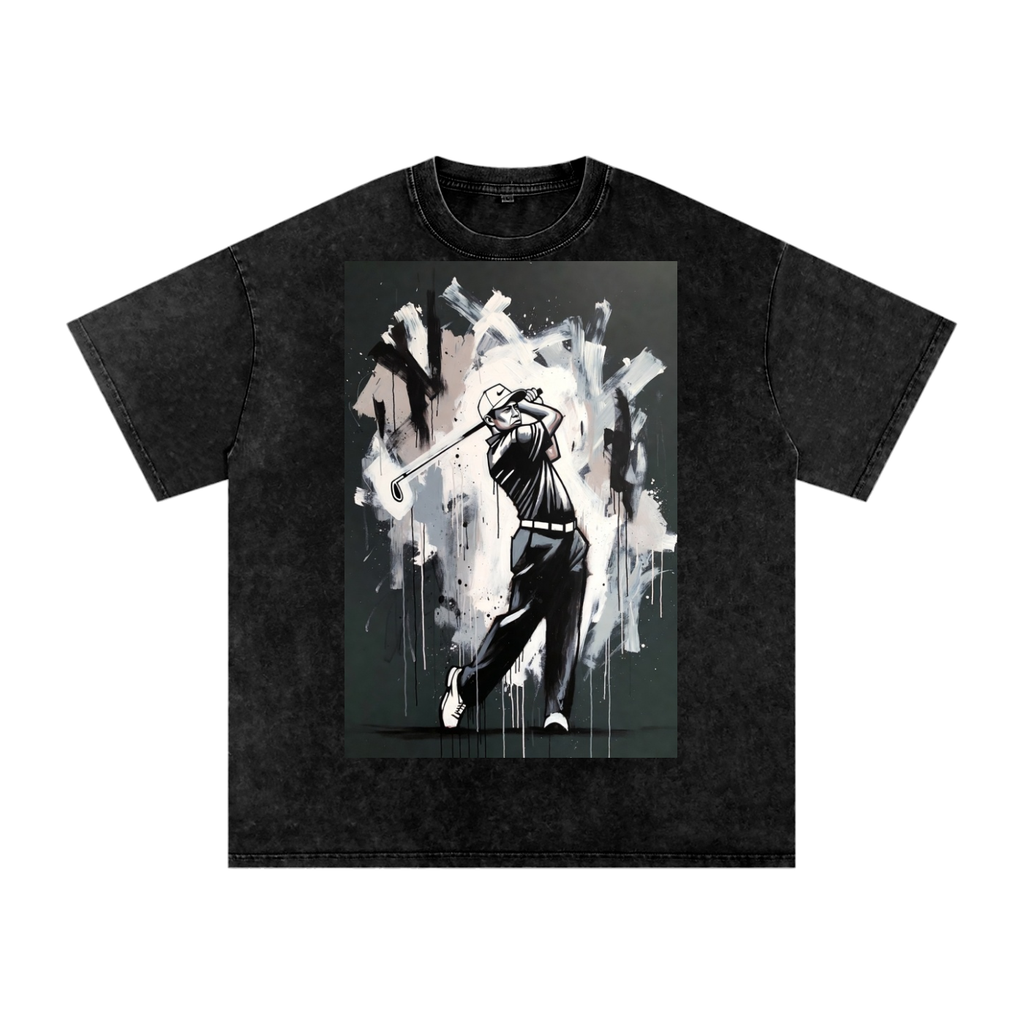 Snow Washed Oversized Cotton T-Shirt