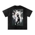 Snow Washed Oversized Cotton T-Shirt