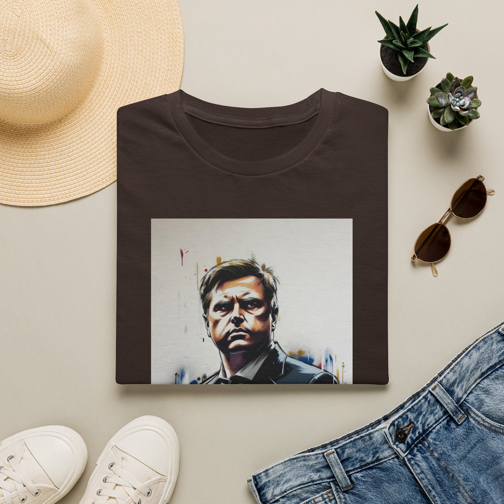 Portrait Artsy JD T-Shirt — Stylized Gentleman's Painted Face Graphic Tee