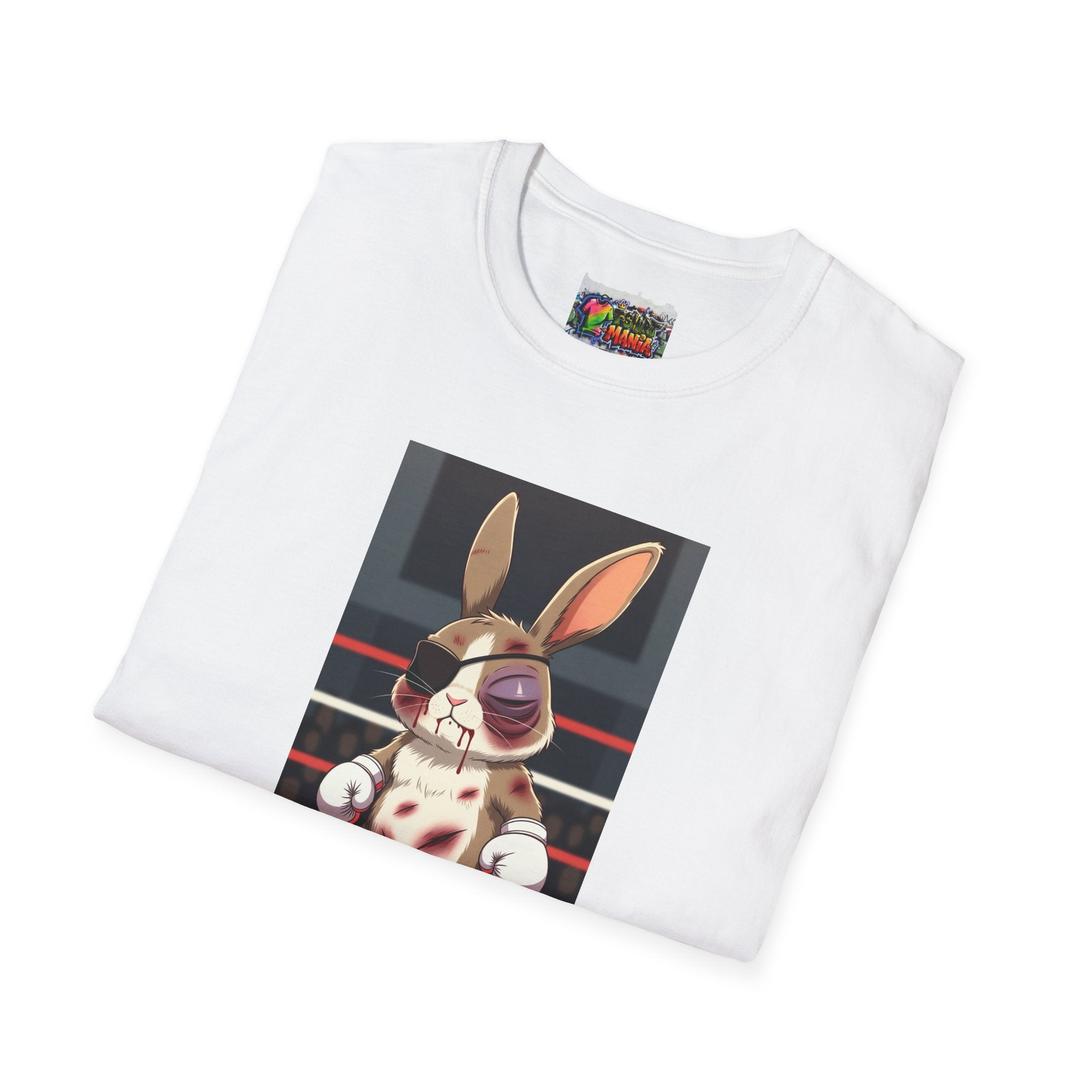Boxing Bunny T-Shirt — Cute Fight-Scar Rabbit Graphic Tee