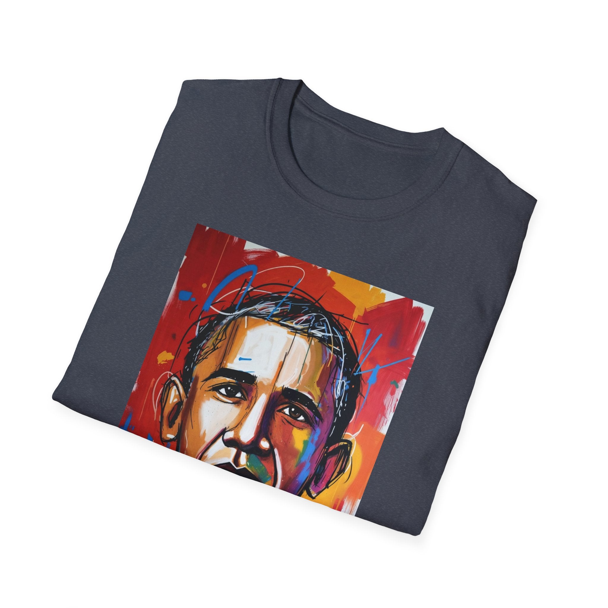 Colorful Portrait Tee — Vibrant Abstract Political Leader Art