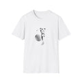 Golf Swing Graphic T‑Shirt — Retro Golfer with Patterned Ball
