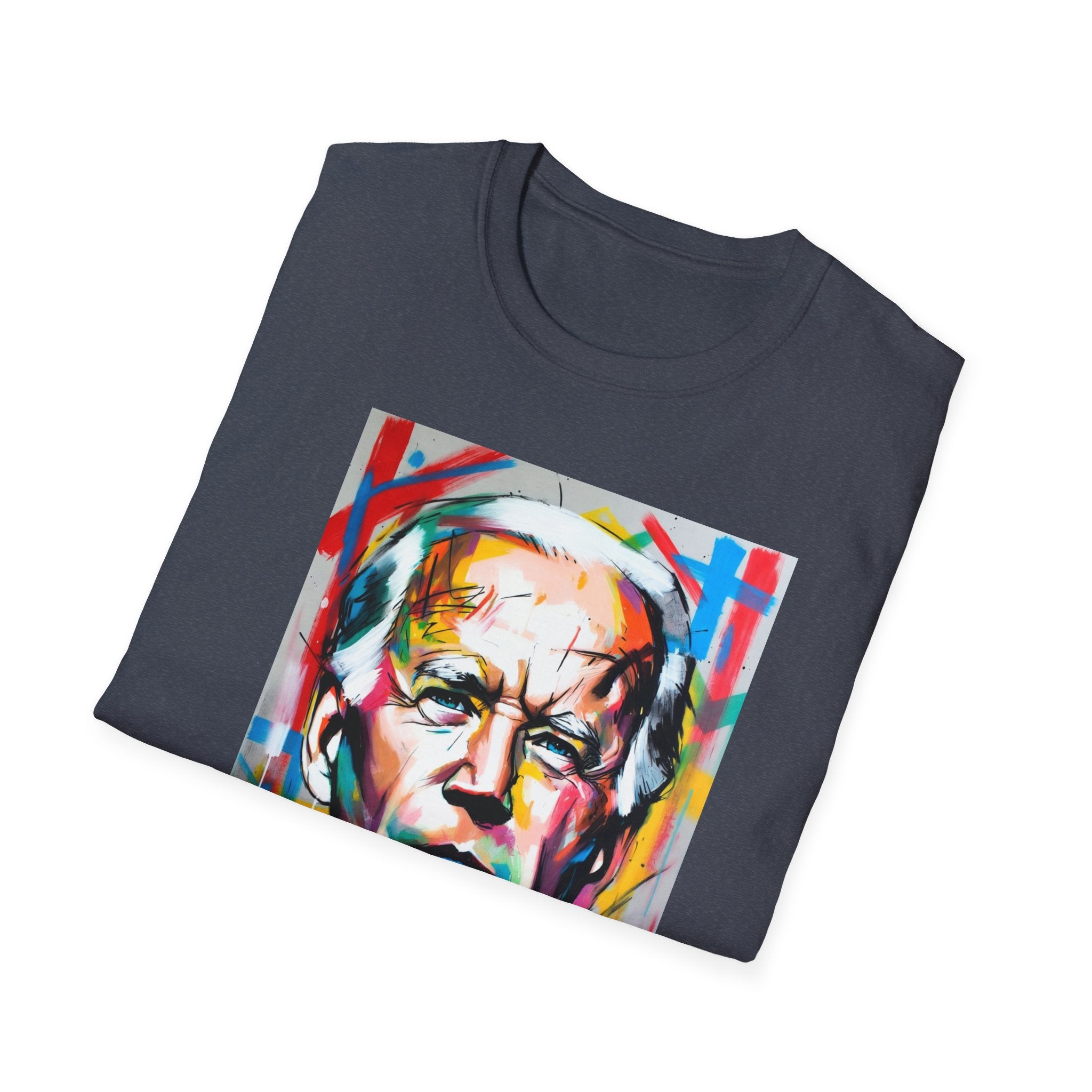 Artsy Biden Portrait T‑Shirt — Colorful Pop Art President Tee