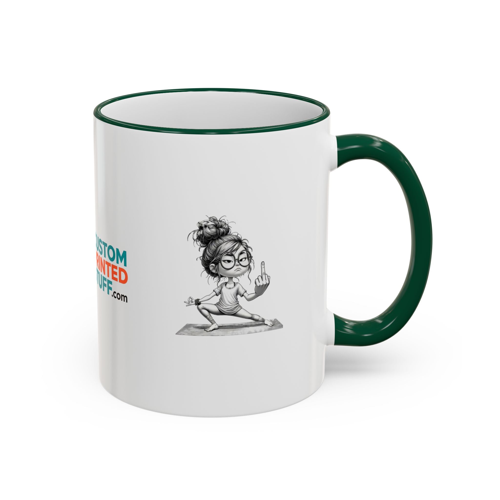 Custom Printed Accent Rim & Handle Mug — Personalized Logo Coffee Cup (11oz, 15oz)