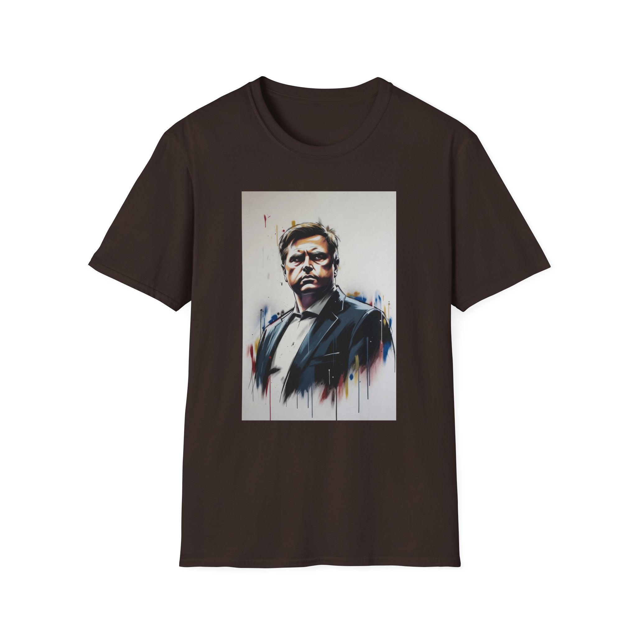 Portrait Artsy JD T-Shirt — Stylized Gentleman's Painted Face Graphic Tee