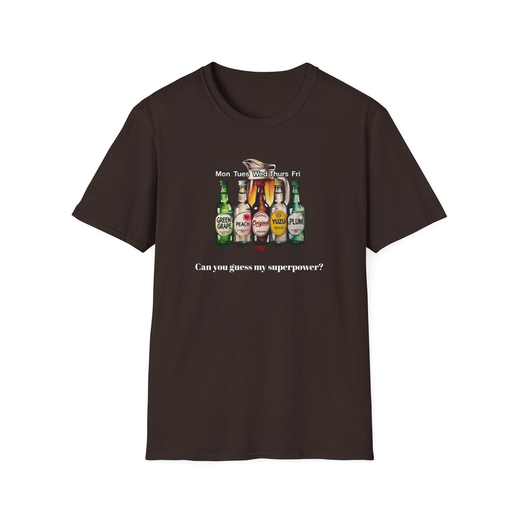 T-Shirt — Soju Bottle Lineup Graphic Tee (Beer Labels)