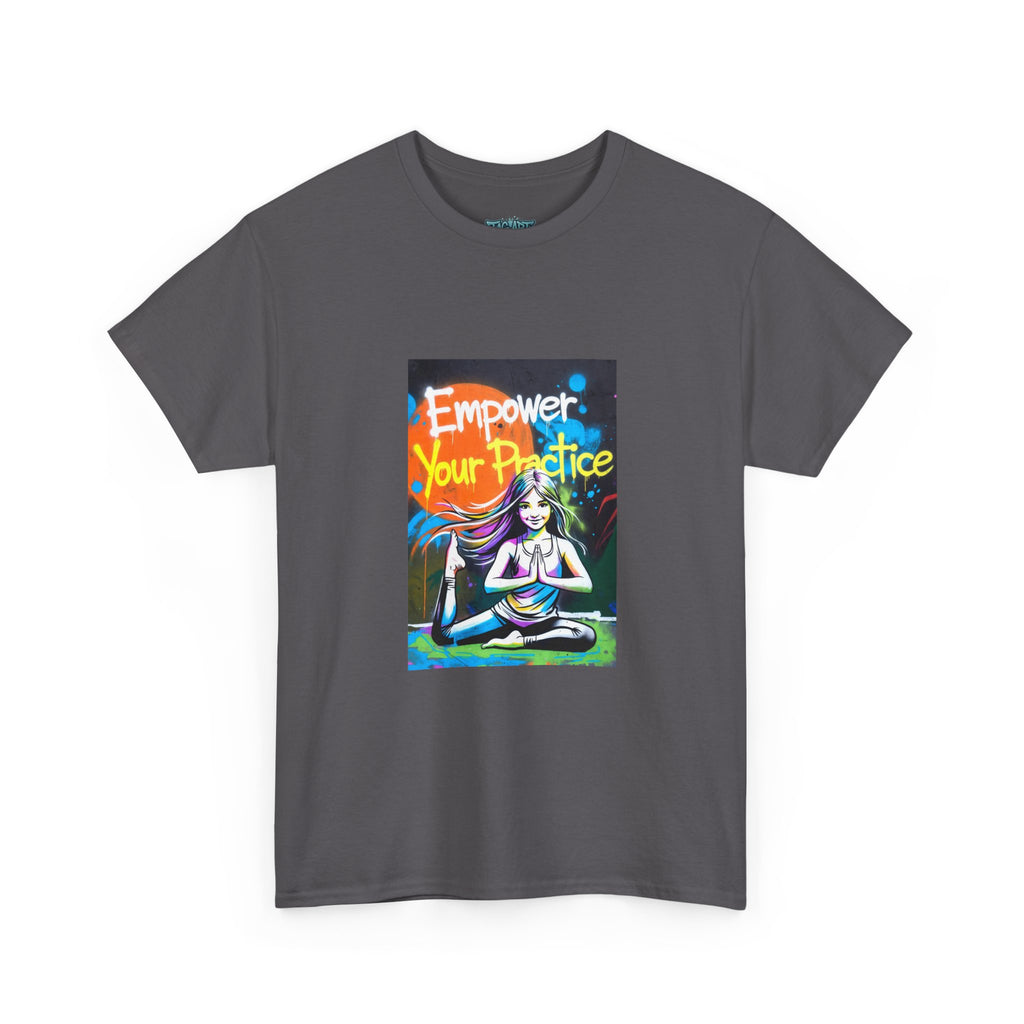 Empower Your Practice yoga pose illustration T-Shirt | meditation graphic tee