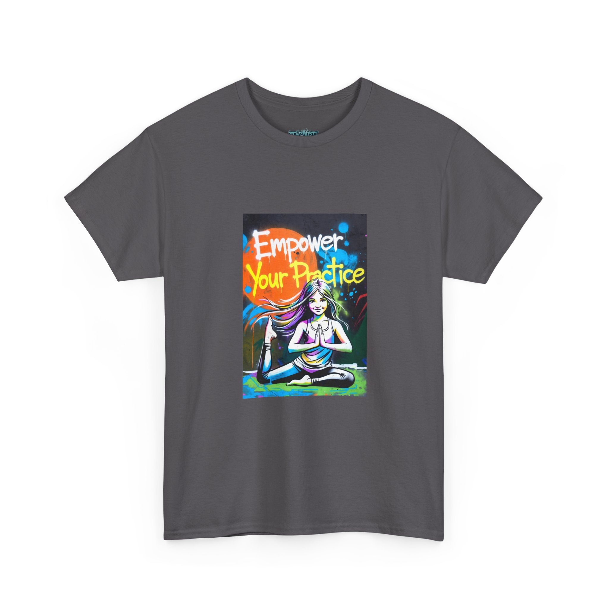 Empower Your Practice yoga pose illustration T-Shirt | meditation graphic tee