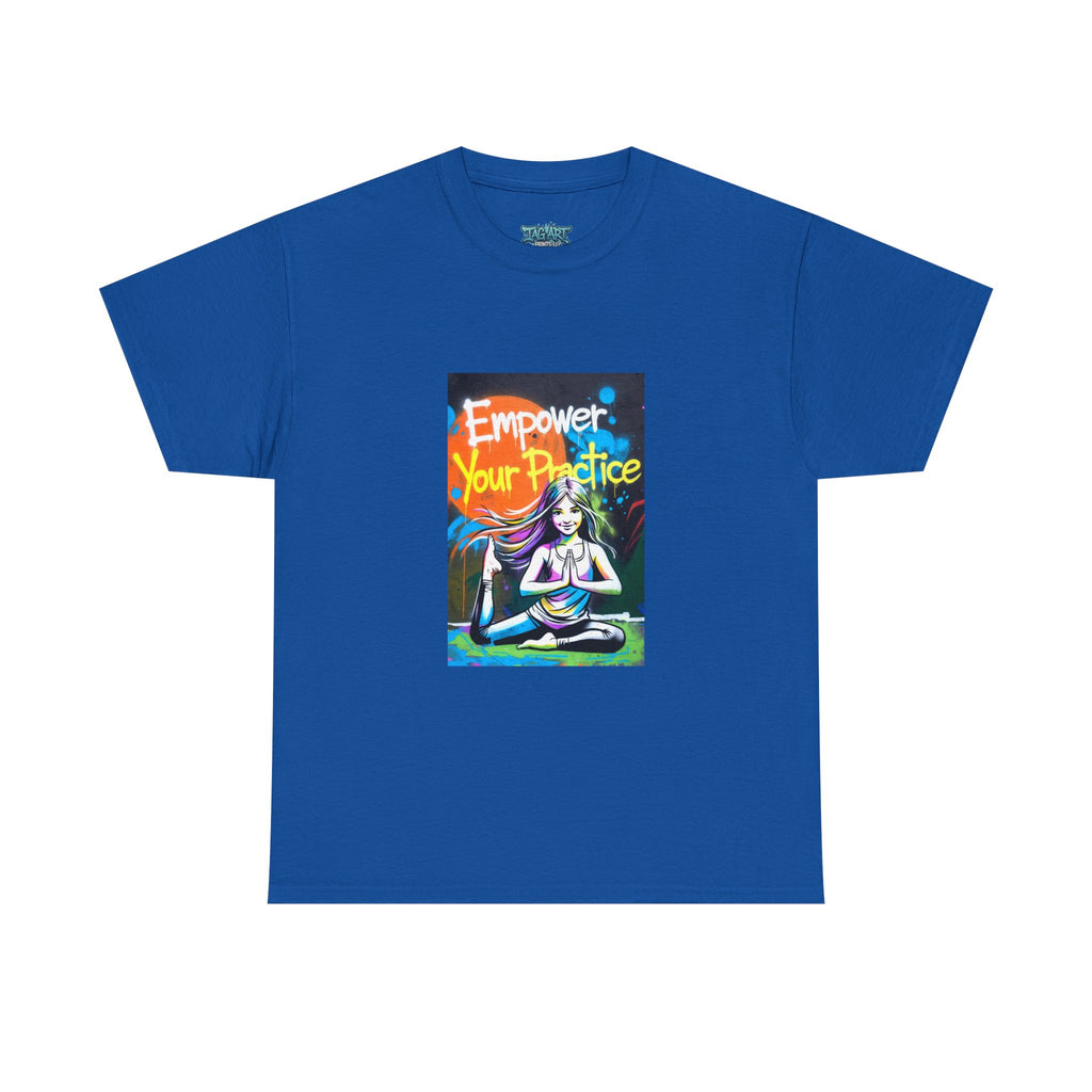 Empower Your Practice yoga pose illustration T-Shirt | meditation graphic tee
