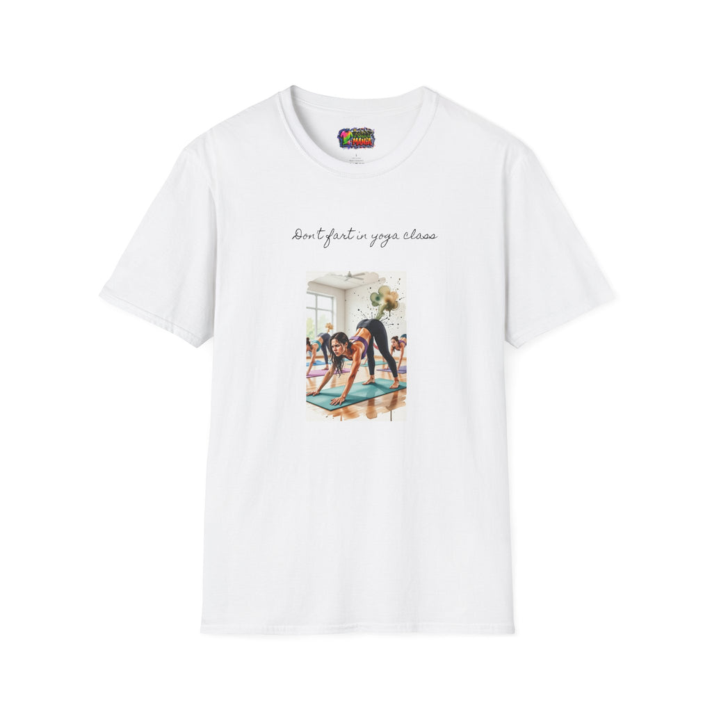 Yoga Class T-Shirt — "Don't Force It, Just Breathe" Graphic Tee