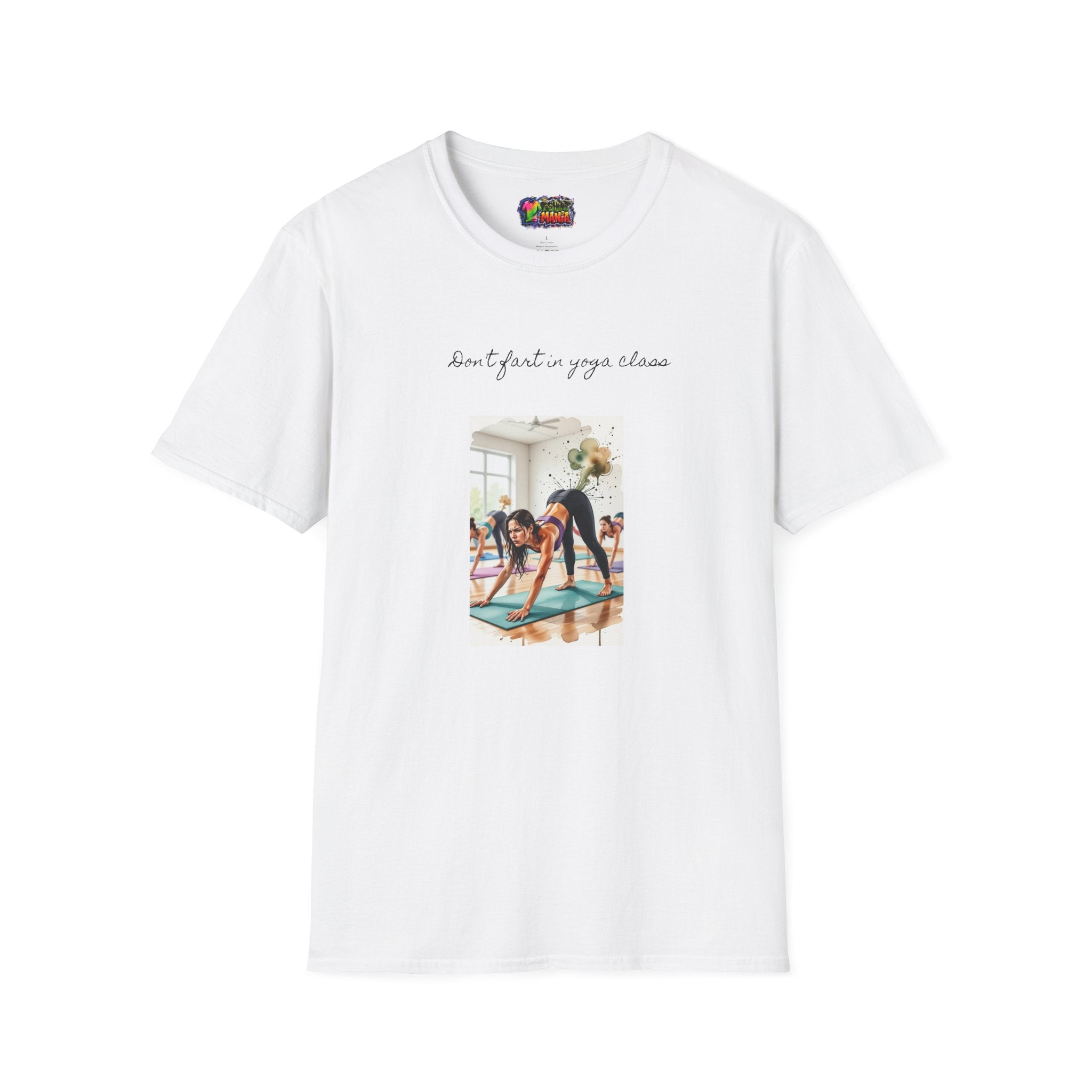 Yoga Class T-Shirt — "Don't Force It, Just Breathe" Graphic Tee