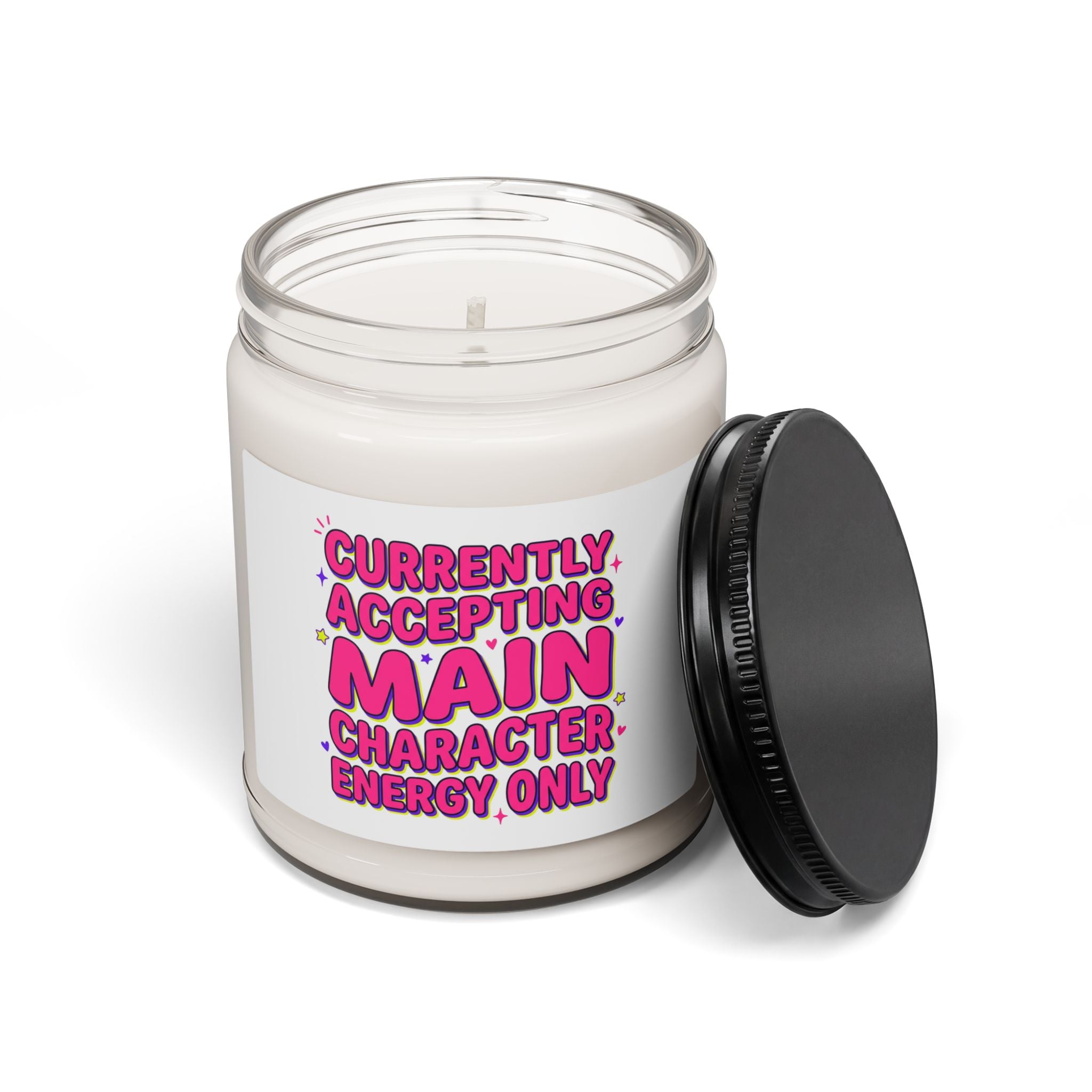 Main Character Energy Candle | Gen Z Sassy Snark, Coquette Typography