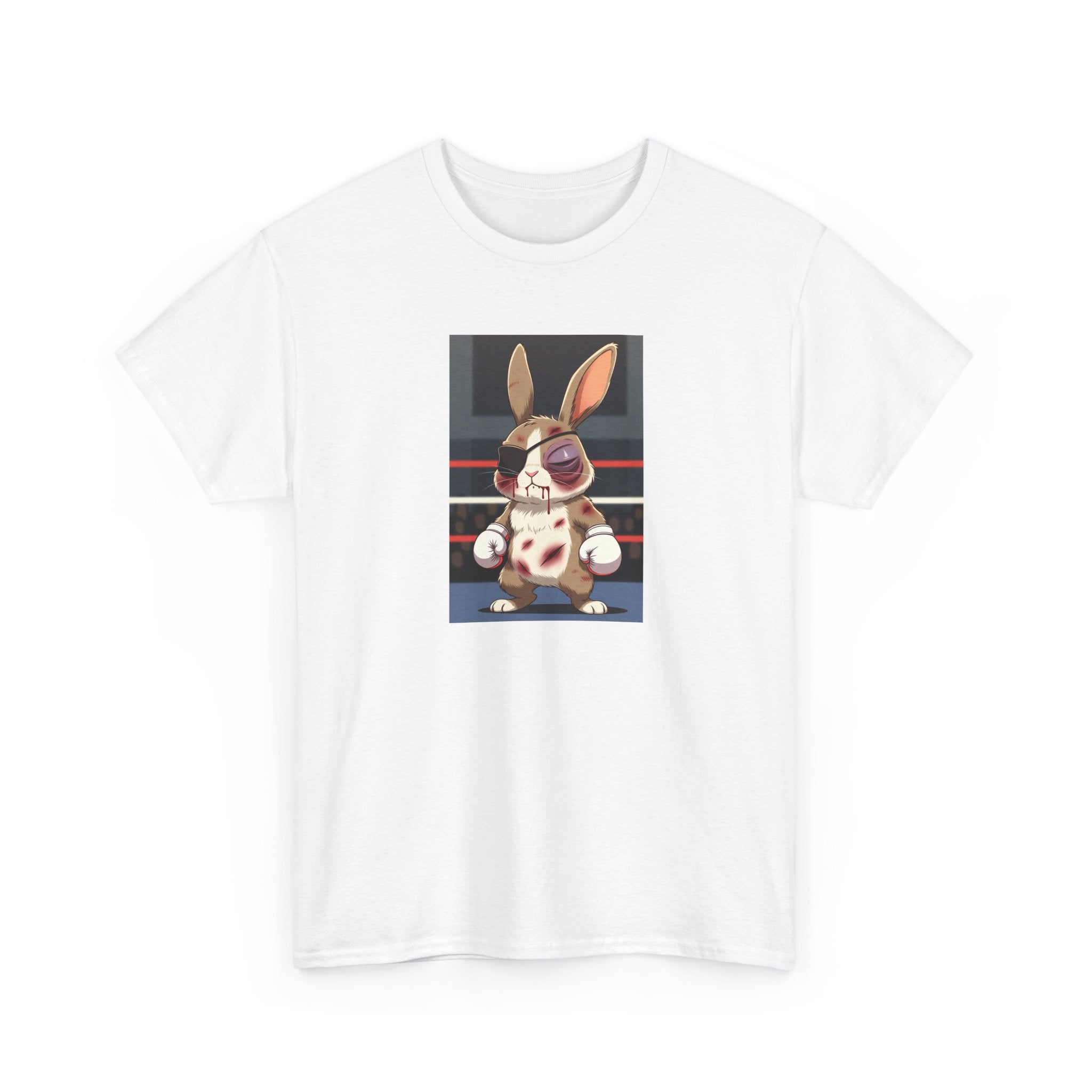 Boxing Bunny T-Shirt — Cute Fight-Scar Rabbit Graphic Tee