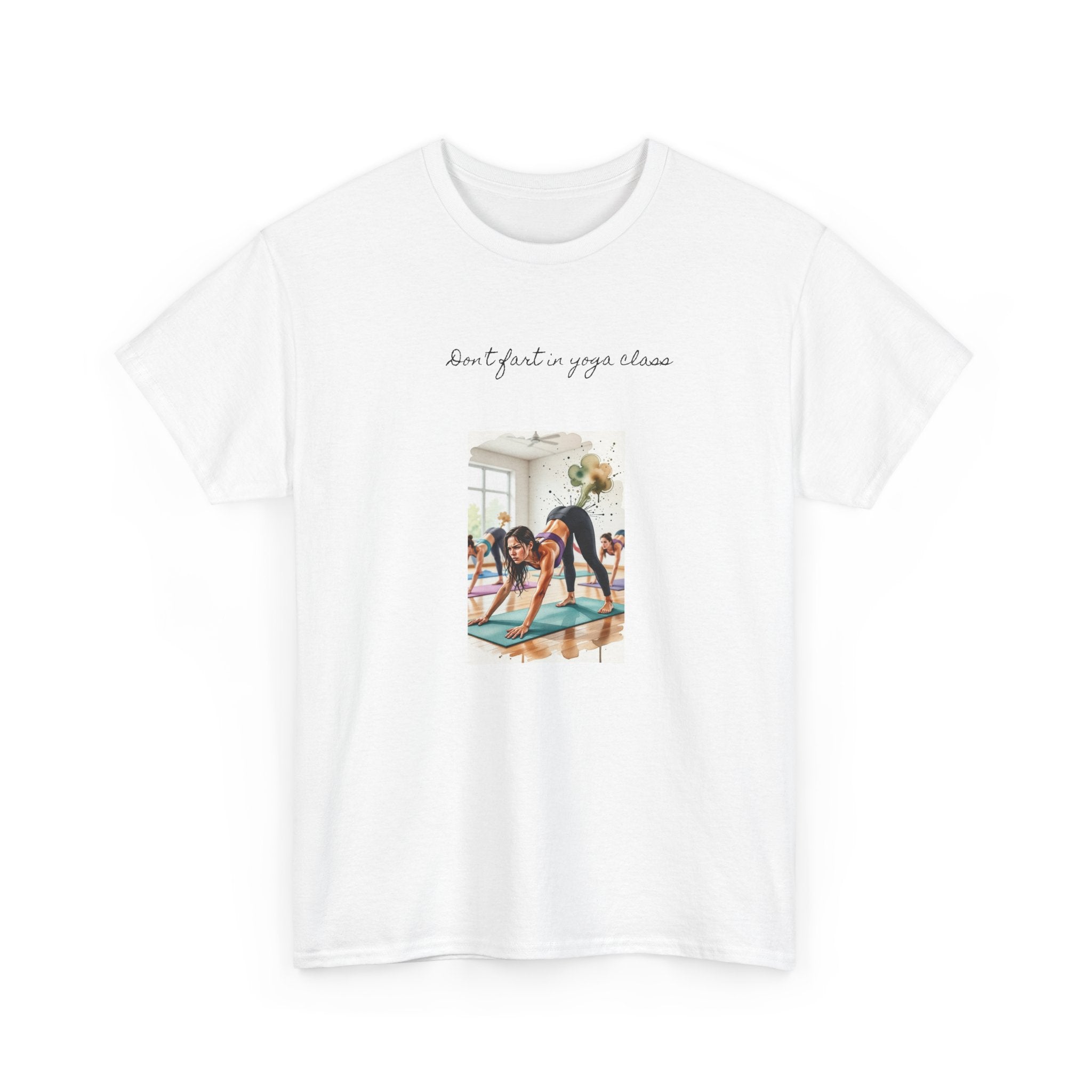 Yoga Class T-Shirt — "Don't Force It, Just Breathe" Graphic Tee