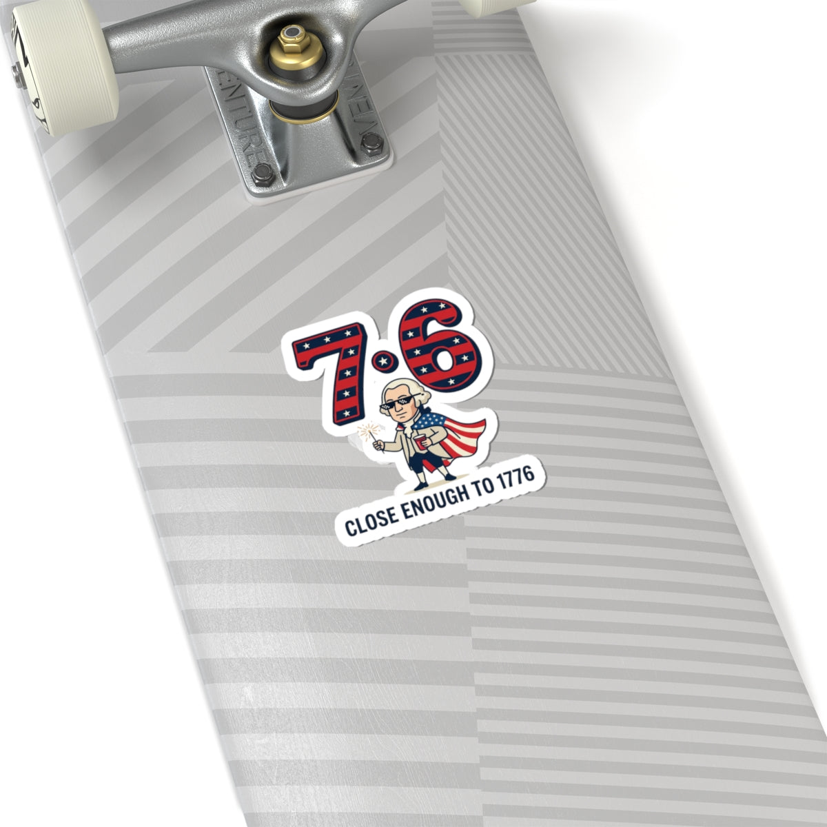 7•6 Patriotic Meme Sticker | 1776 Vintage Numbers, Independence Humor