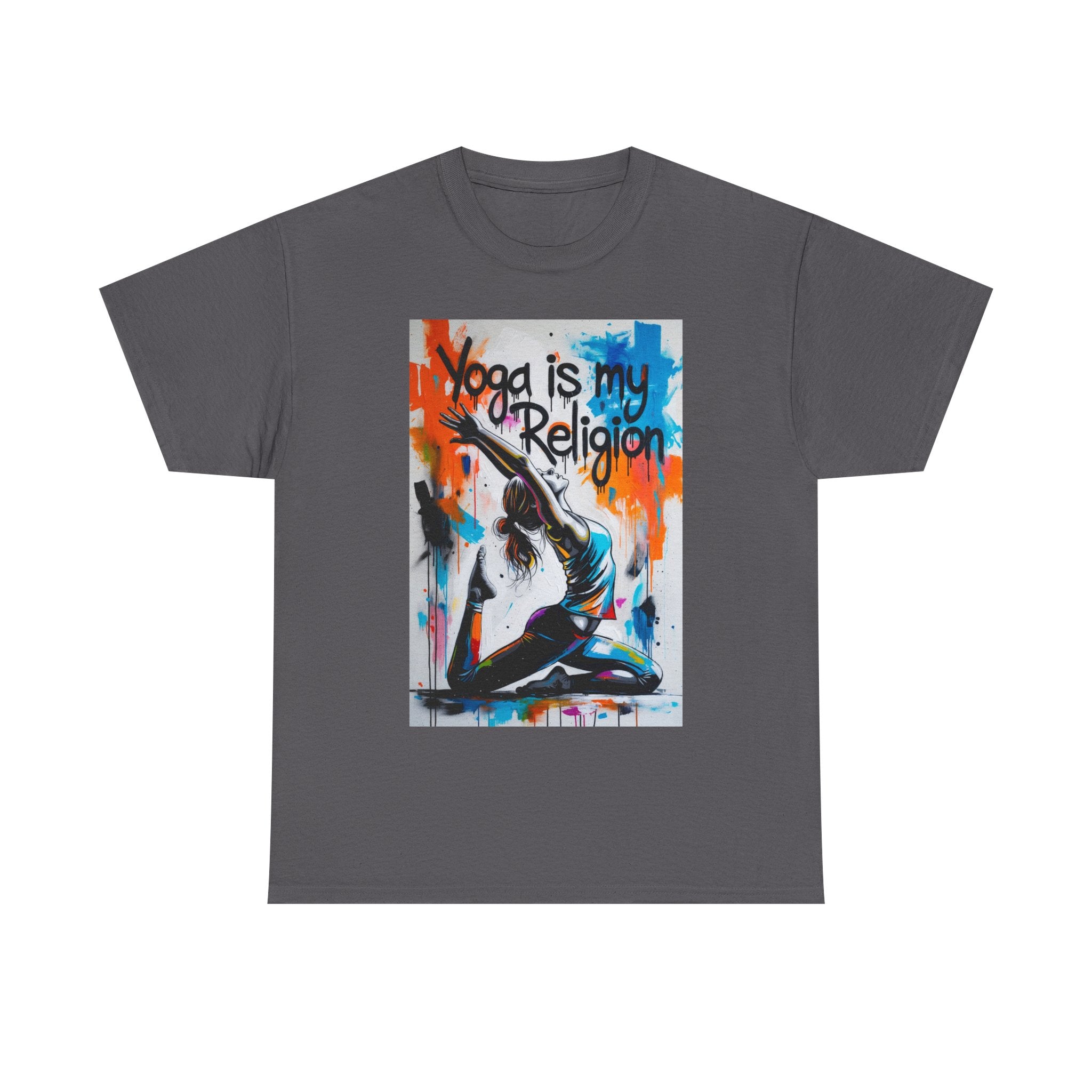 Yoga Is My Religion T-Shirt | Yoga Pose Graphic Tee, Meditation Apparel