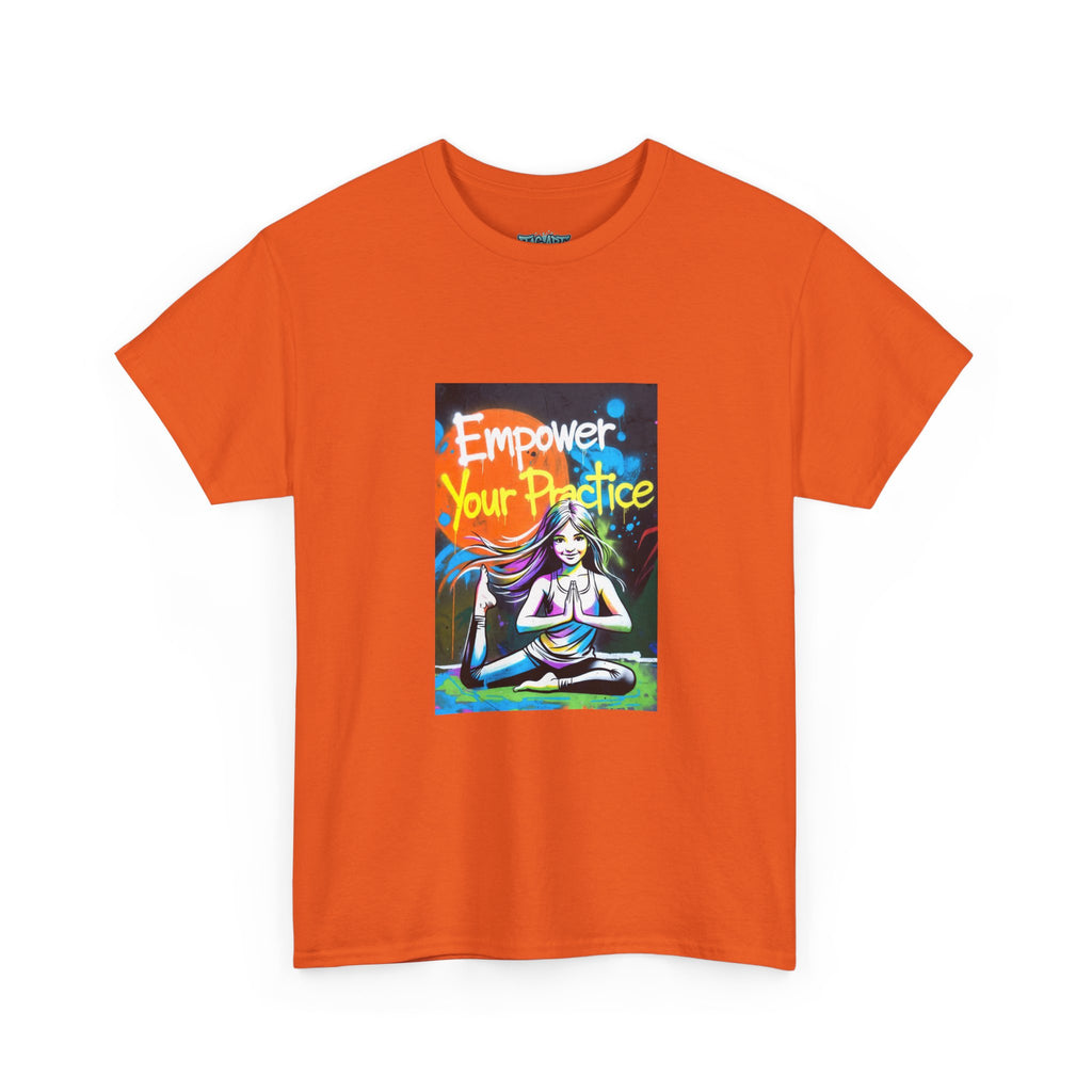 Empower Your Practice yoga pose illustration T-Shirt | meditation graphic tee