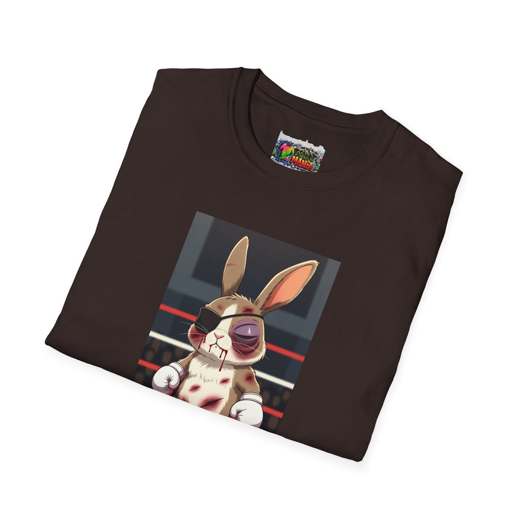 Boxing Bunny T-Shirt — Cute Fight-Scar Rabbit Graphic Tee