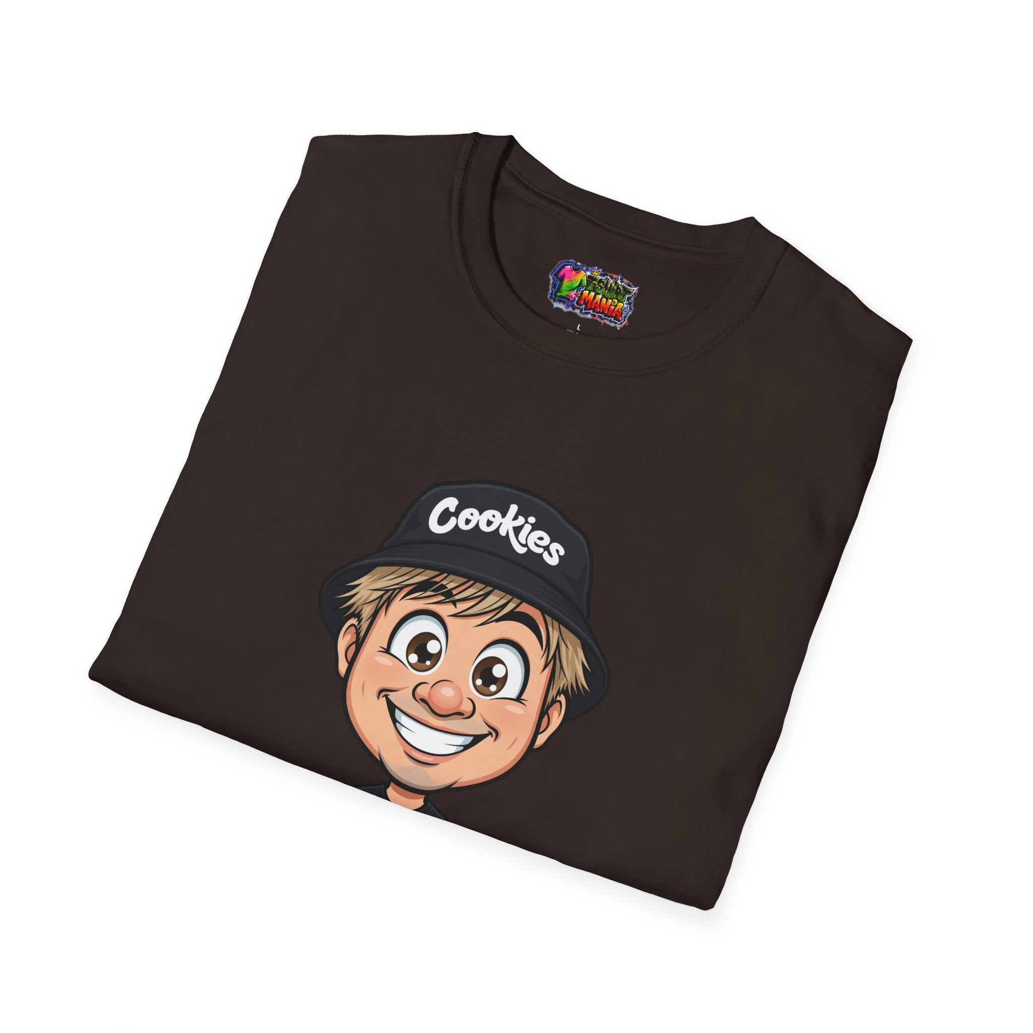 Cookies Brand Cartoon Boy T-Shirt — Smiling Kid Logo Tee