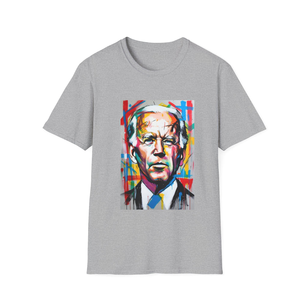 Artsy Biden Portrait T‑Shirt — Colorful Pop Art President Tee