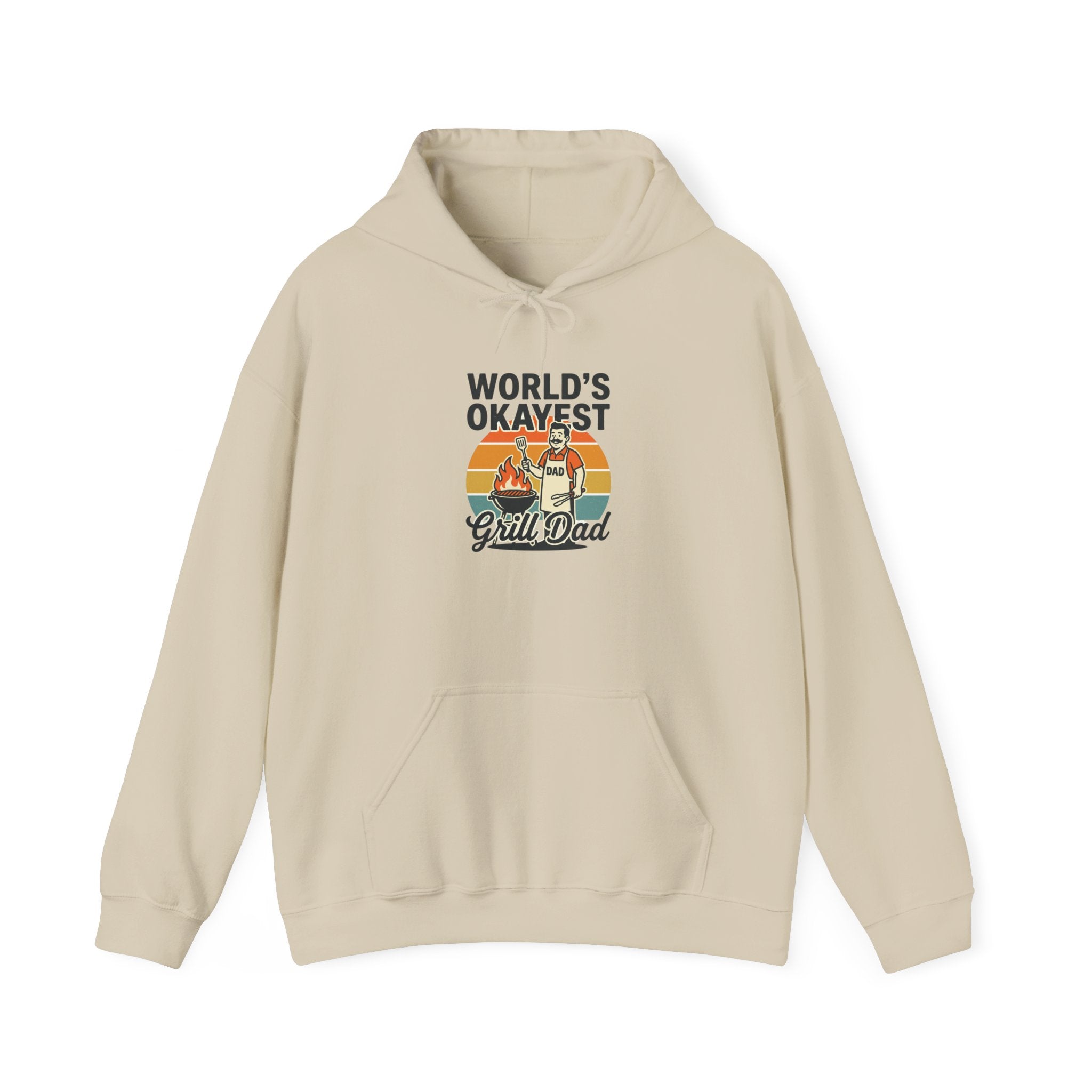 World's Okayest Grill Dad Hoodie | Father's Day, sarcastic retro outdoorsy