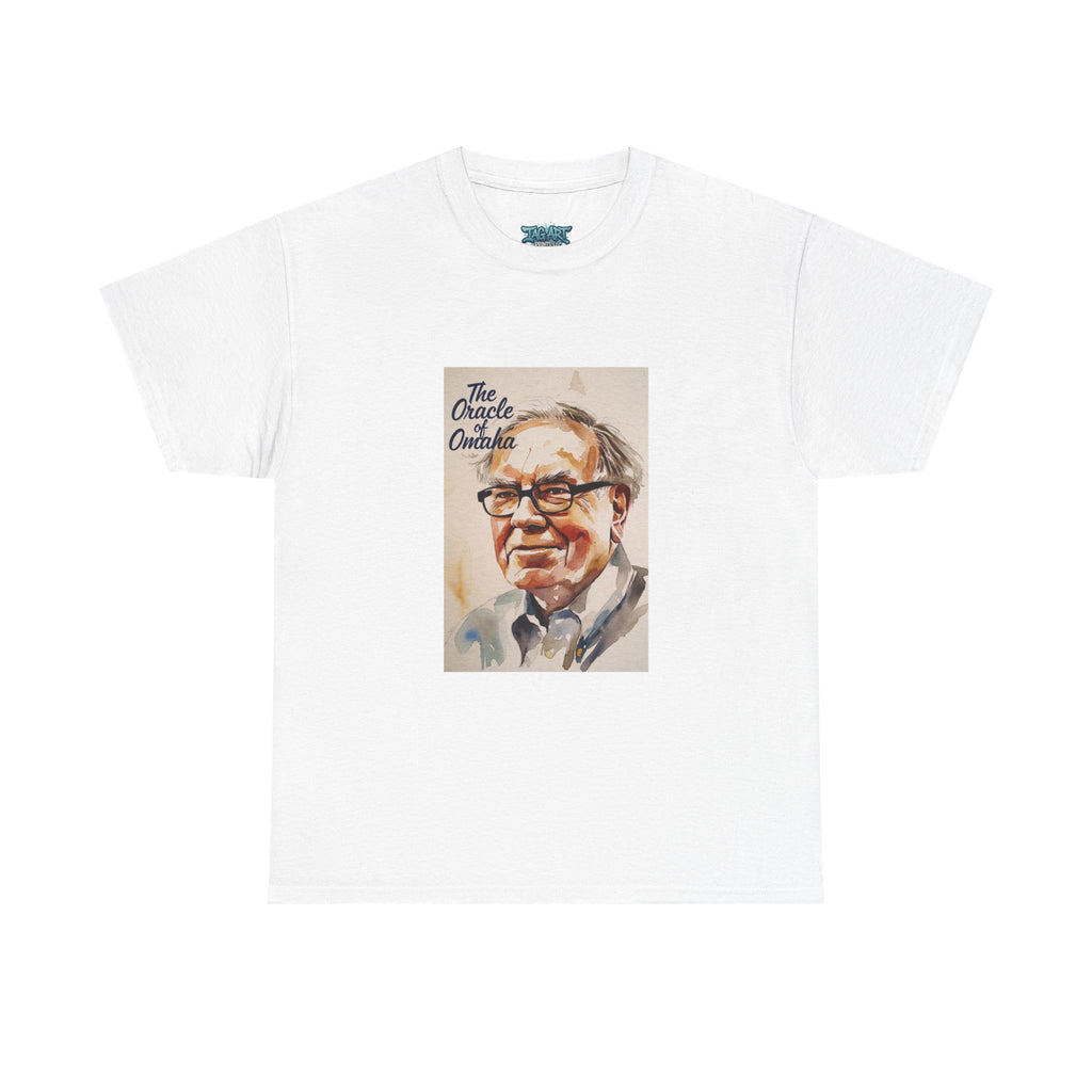 The Oracle of Omaha Portrait Tee | Warren Buffett Illustration