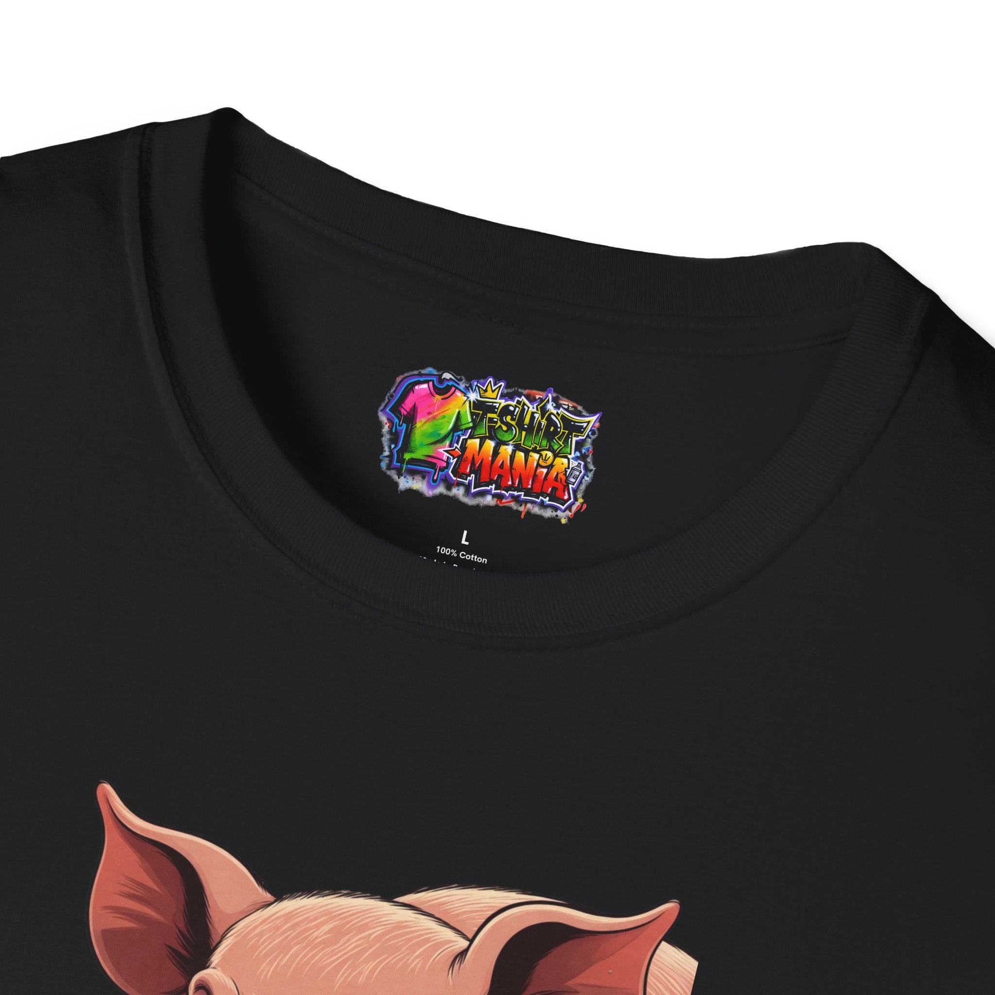 I'm Hangry! Pig Cartoon T-Shirt - Funny Foodie Animal Tee