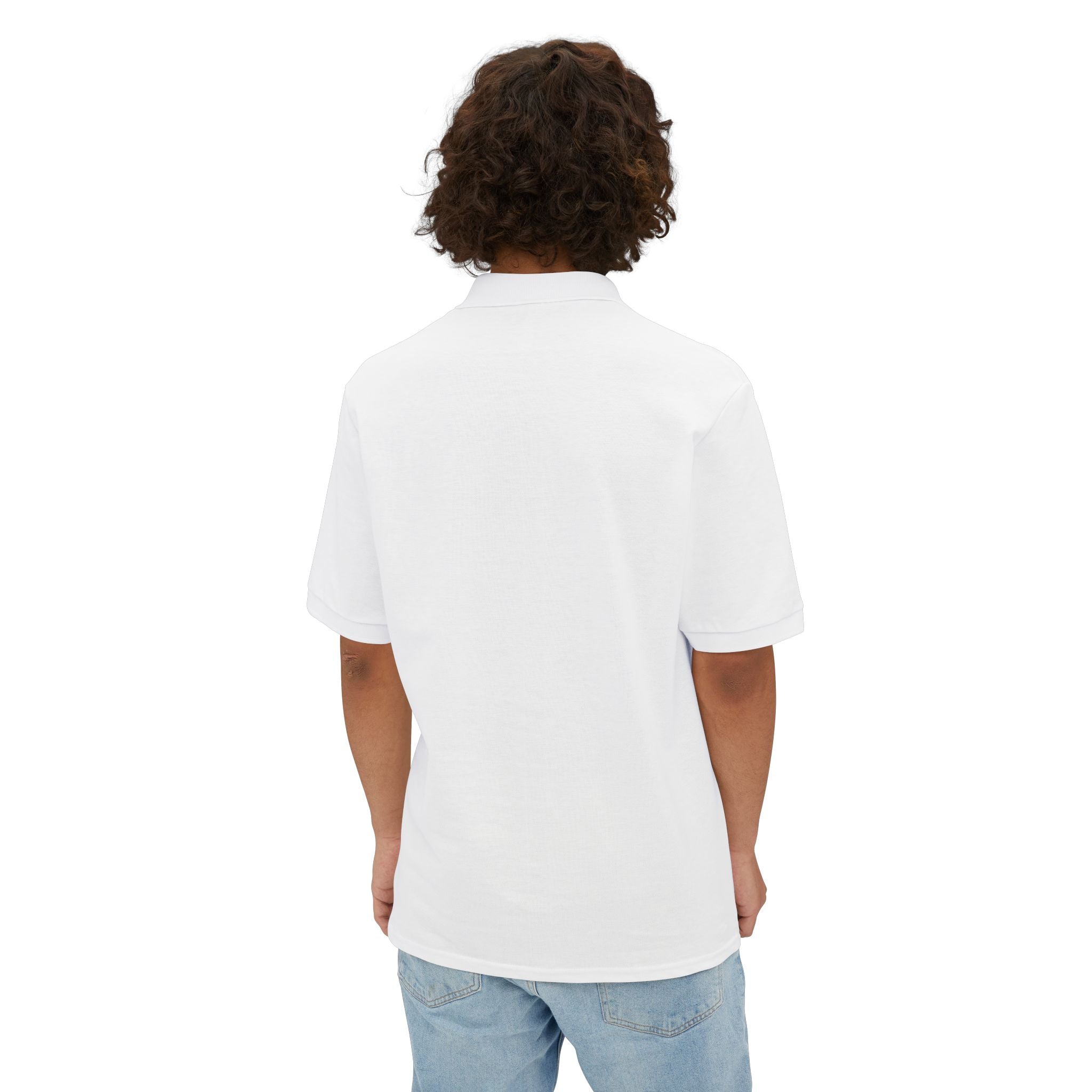 Men's Piqué Polo — Embroidered KIM Monogram Chest Polo