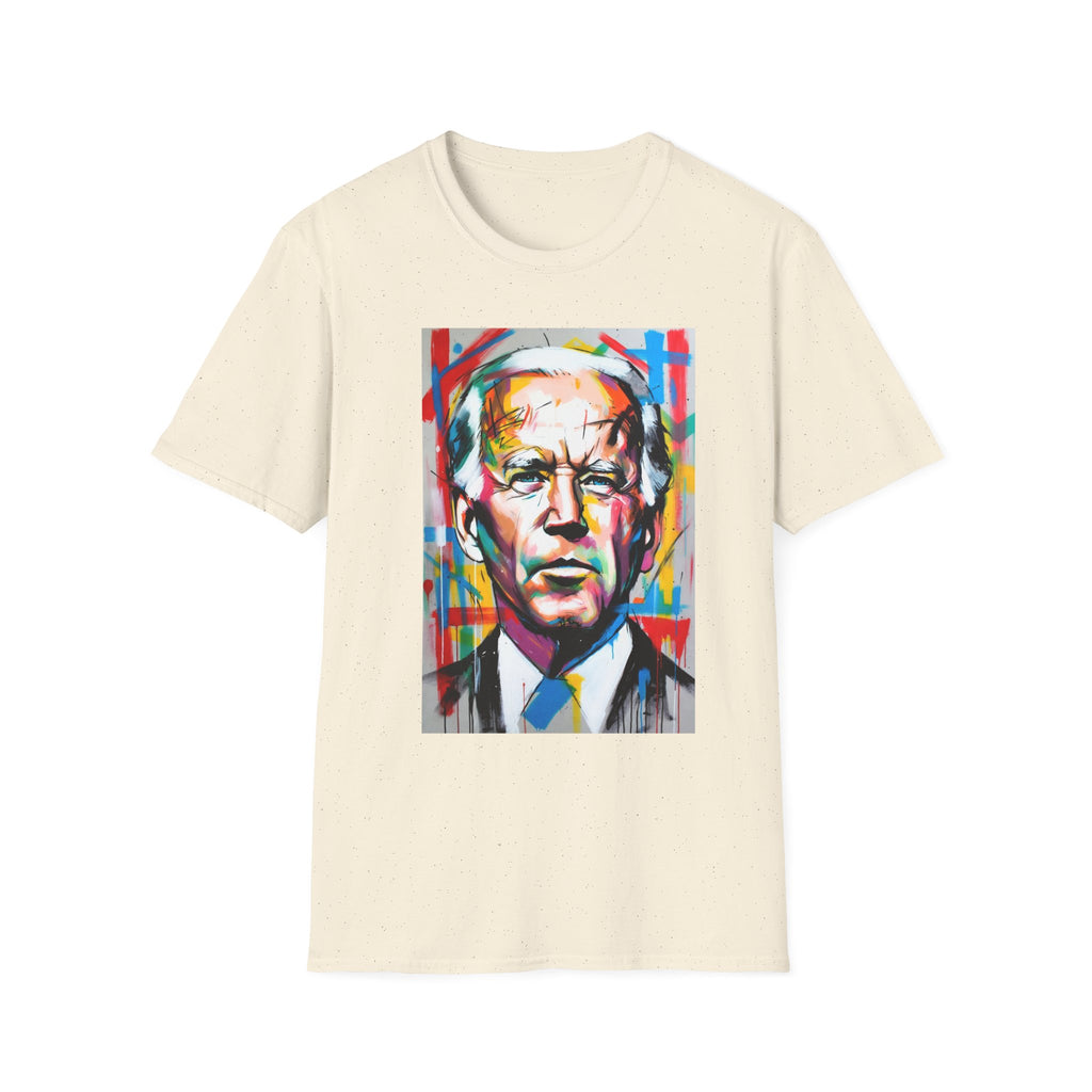 Artsy Biden Portrait T‑Shirt — Colorful Pop Art President Tee
