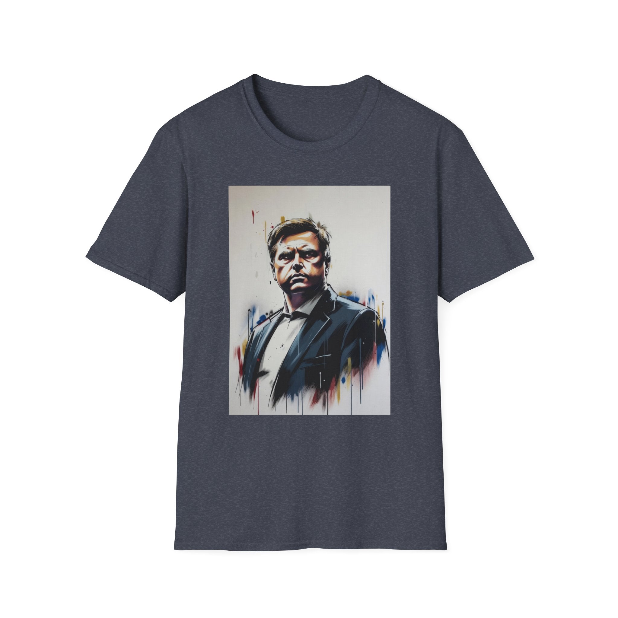 Portrait Artsy JD T-Shirt — Stylized Gentleman's Painted Face Graphic Tee