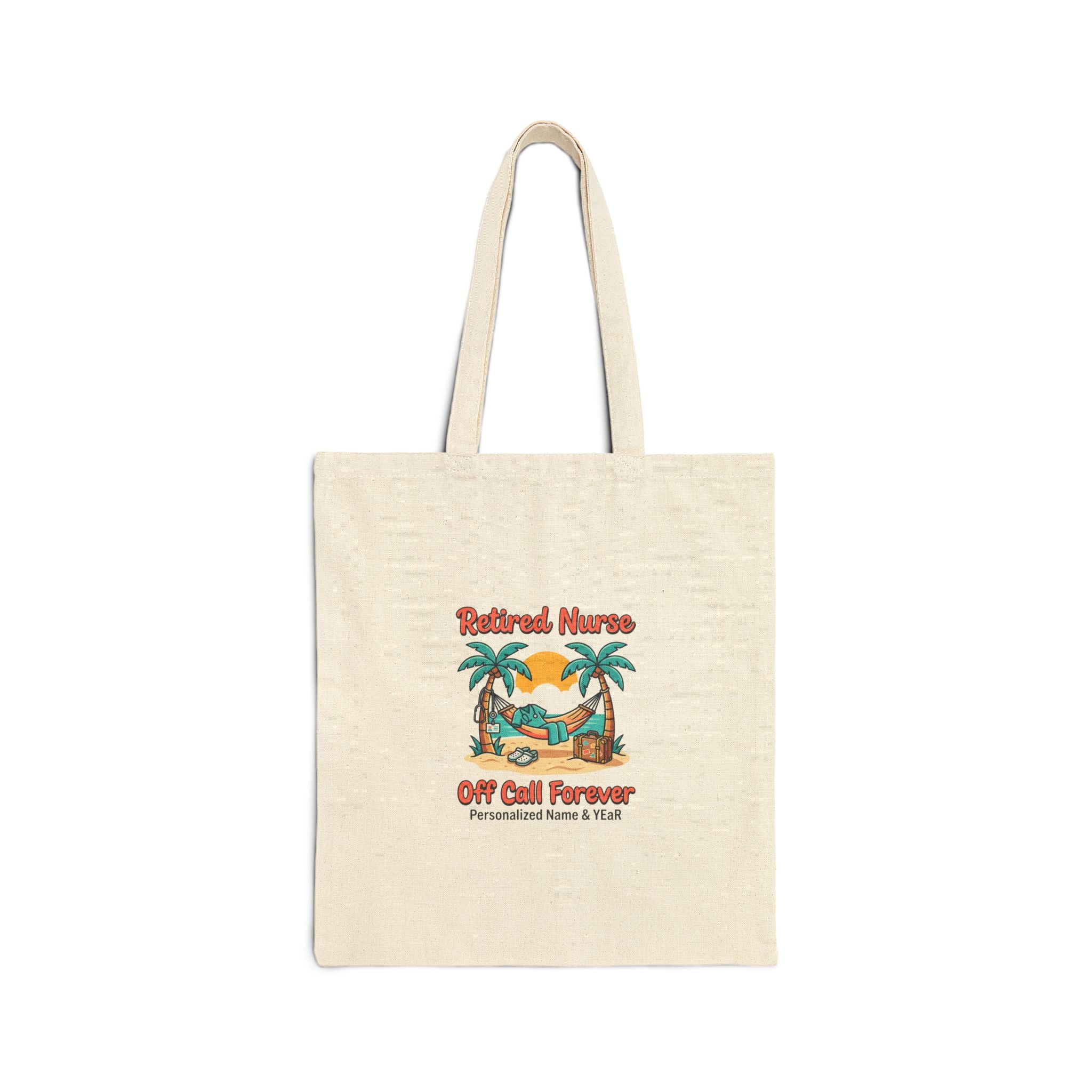 Retired Nurse Beach Life Tote | Retirement, Personalized Year