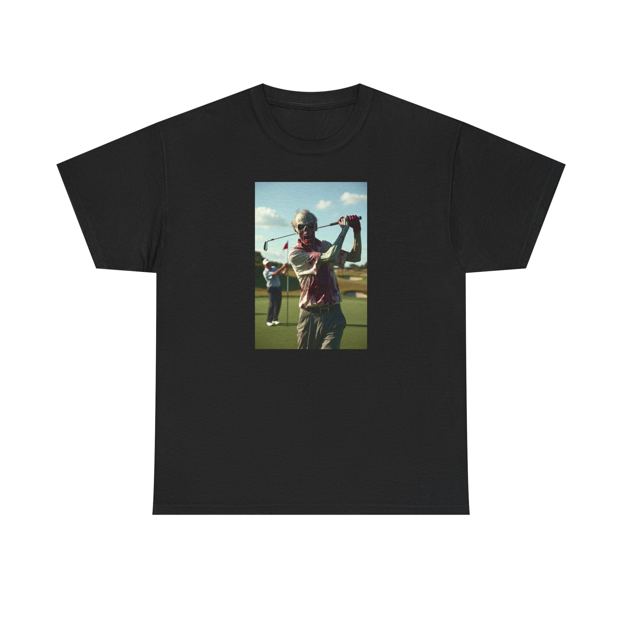 Golfer Swing Photo Tee | Vintage Golf Course Graphic T-Shirt