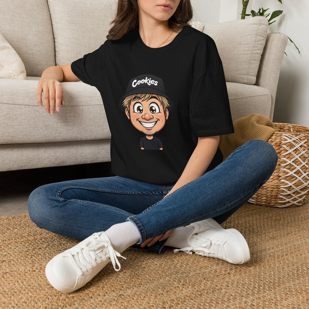 Cookies Brand Cartoon Boy T-Shirt — Smiling Kid Logo Tee
