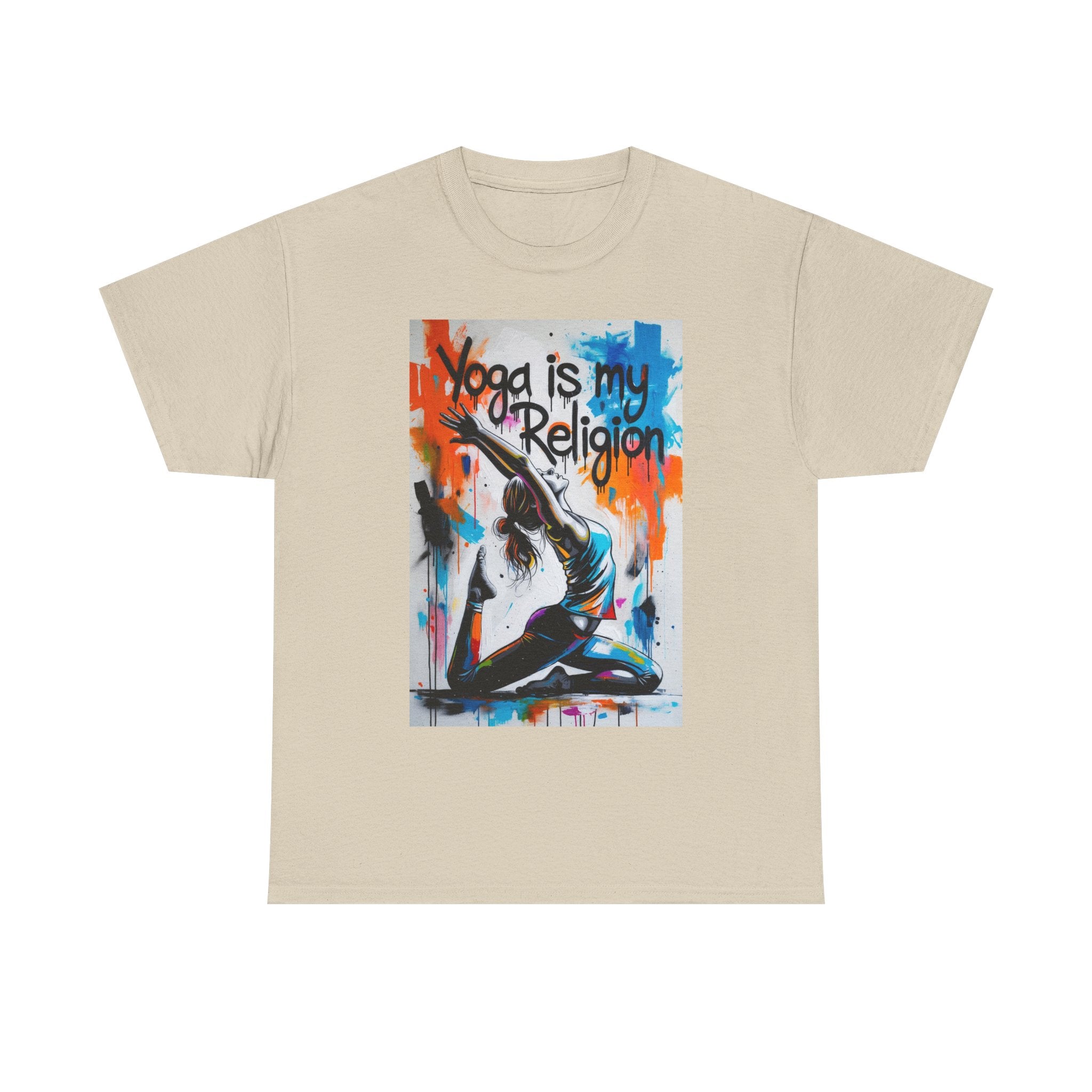Yoga Is My Religion T-Shirt | Yoga Pose Graphic Tee, Meditation Apparel