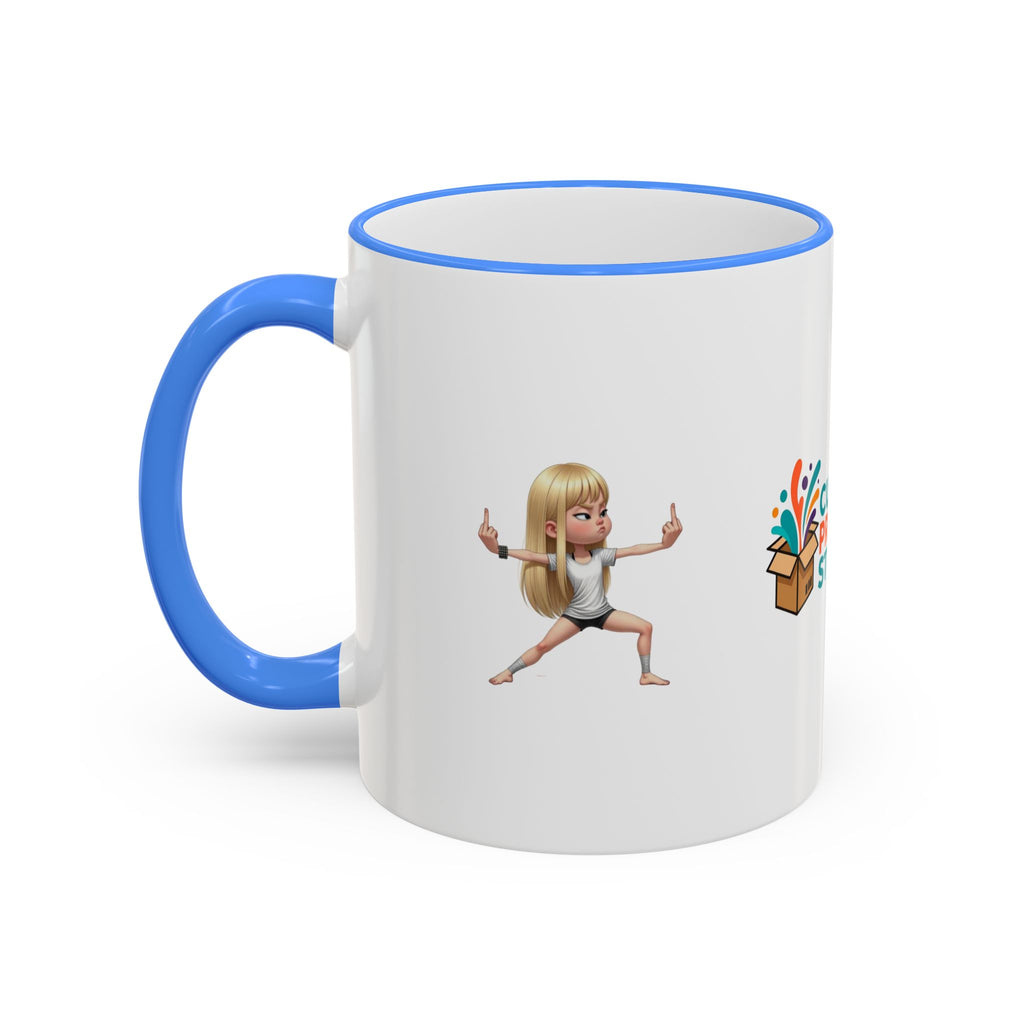 Custom Printed Accent Rim & Handle Mug — Personalized Logo Coffee Cup (11oz, 15oz)