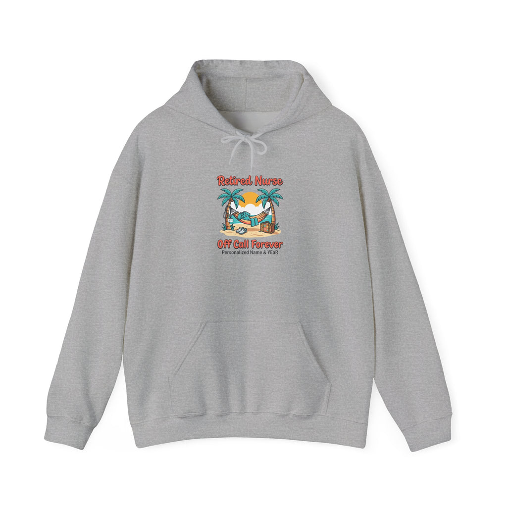 Retired Nurse Beach Hammock Hoodie | Retirement, Off Call Forever